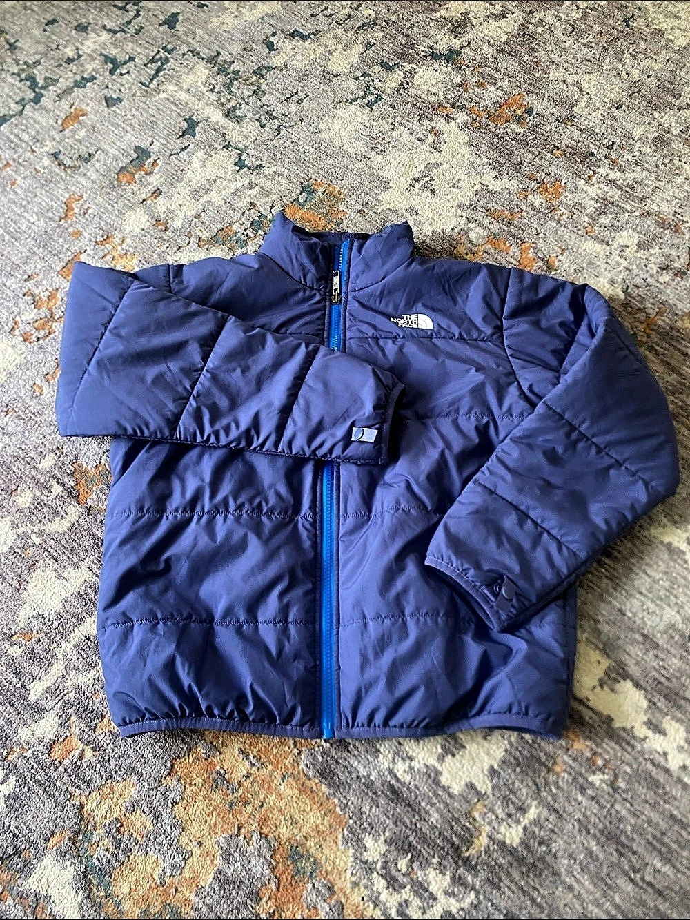 The North Face Boys Blue Puffer Jacket Size Large